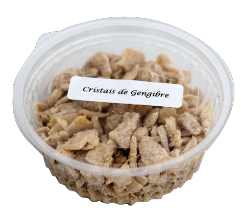 Cristais de gengibre